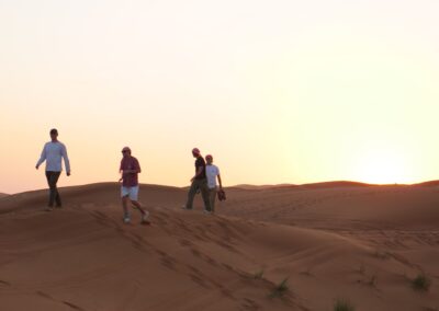 students in the desert