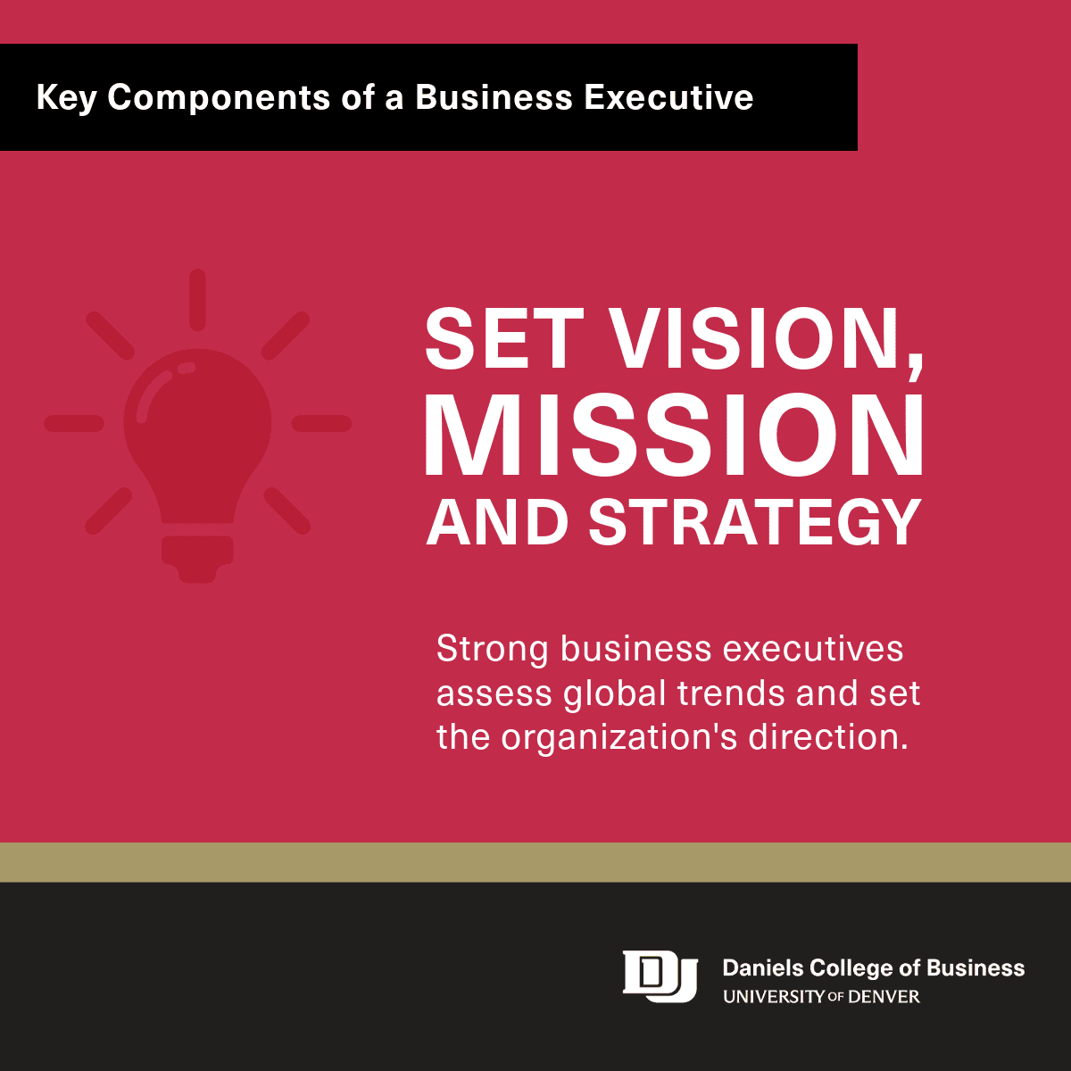 Business Executive Infographic 1: Set Vision, Mission and Strategy