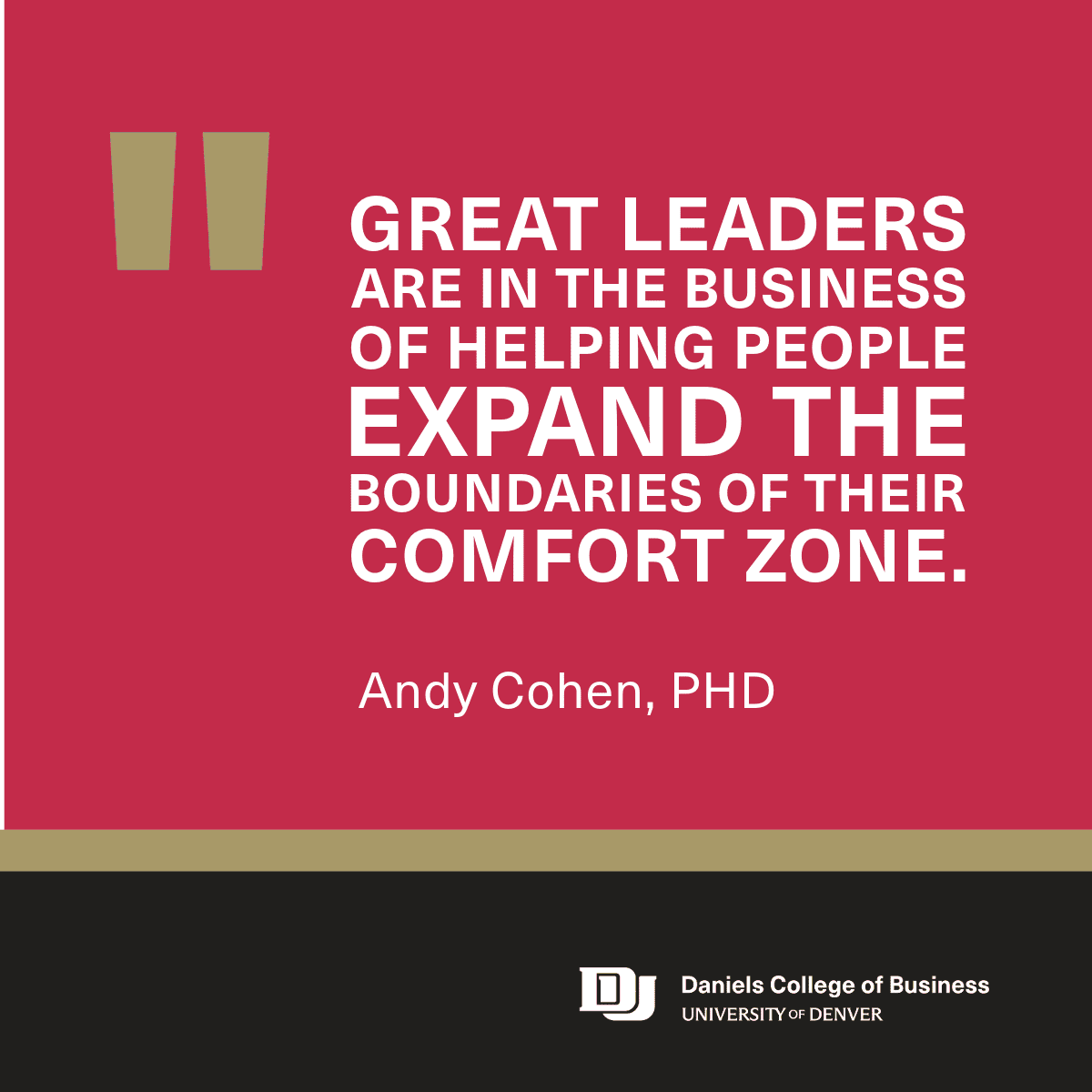 Stylized Comfort Zone Quote from Cohen (appears in article)