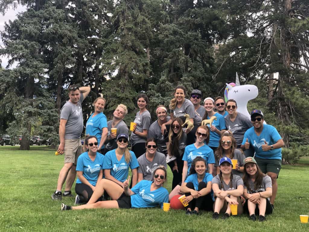 Amelie Company experiential learning kickball team
