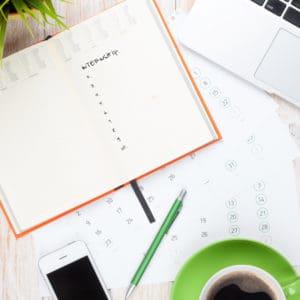 Office Desk, Coffee, Notepad List