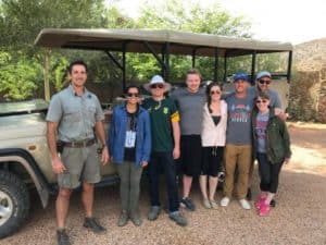 Loren Sjoquist, third from right, with his PMBA cohort in South Africa. (Photo provided)